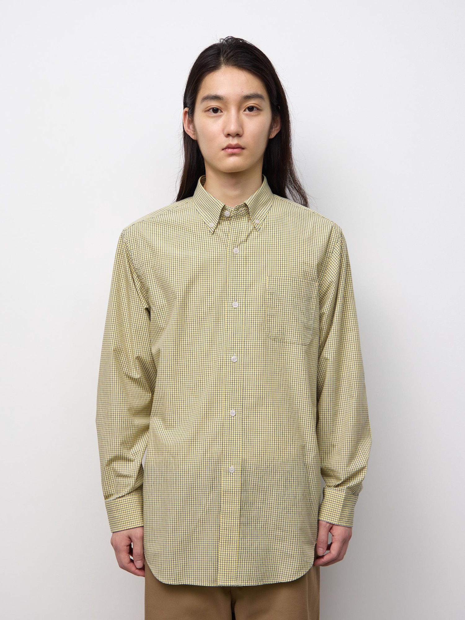 Men's Easy Care Broadcloth Shirt | Checked | CL | GU US