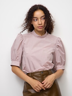 Stand-Up Collar Blouse | HalfSlv | CL