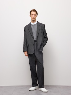 Pleated Tapered Pants | Pattern | Long | MN