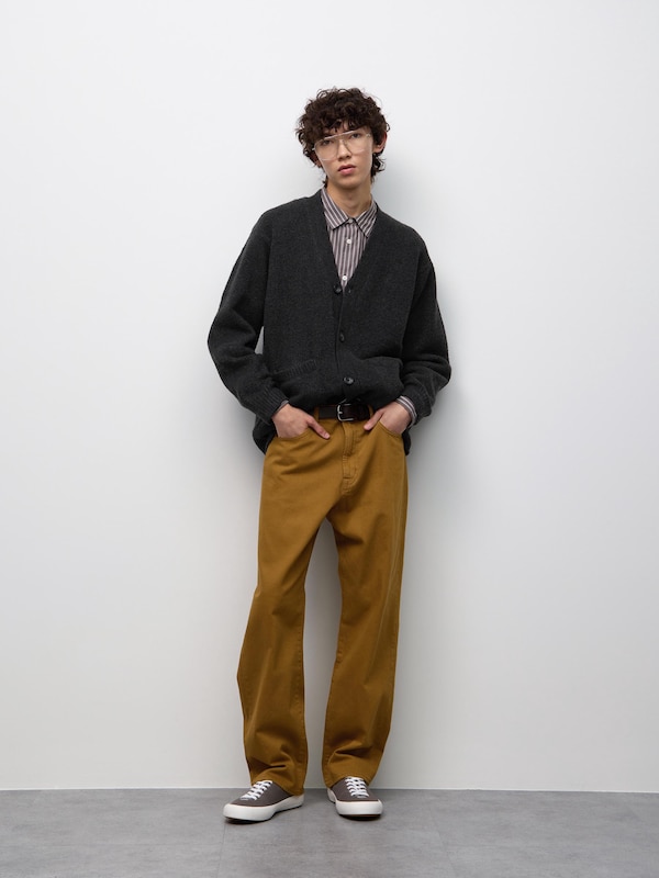 Puffy Touch Knit V Neck Cardigan | CL