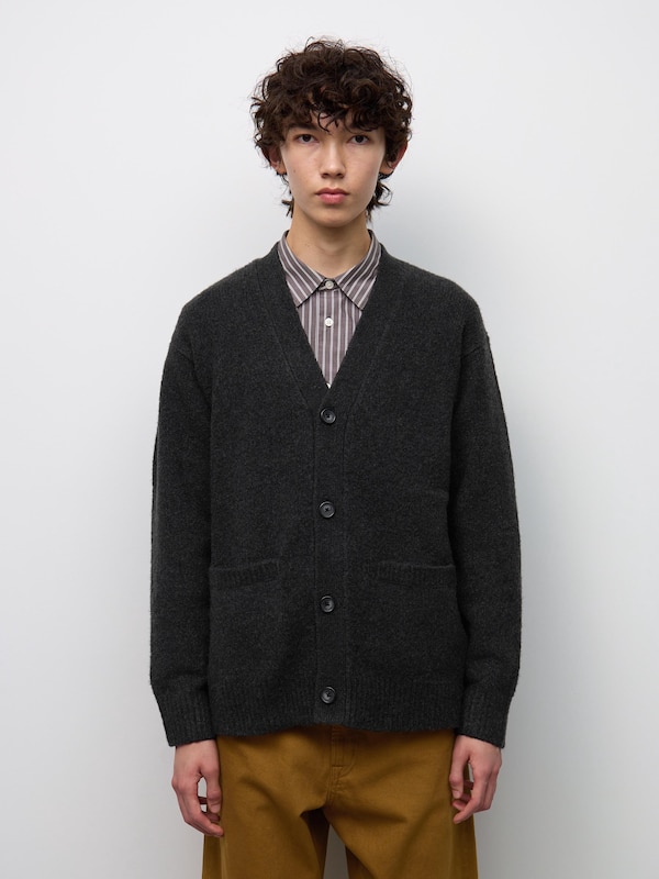 Puffy Touch Knit V Neck Cardigan | CL