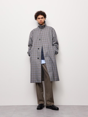 Checked Balmacaan Coat | CL