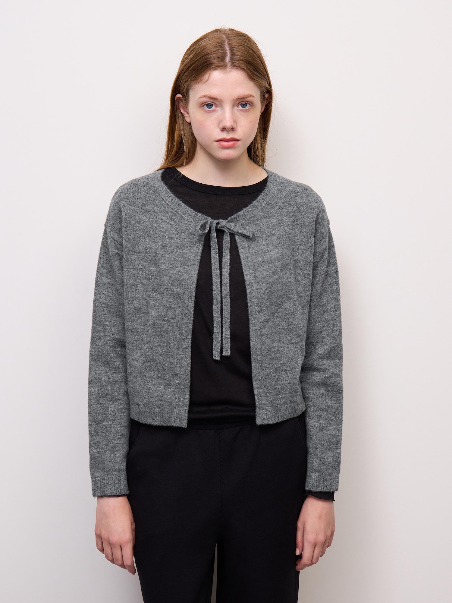 Women's Puffy Touch Knit Ribbon Cardigan | MN | GU US