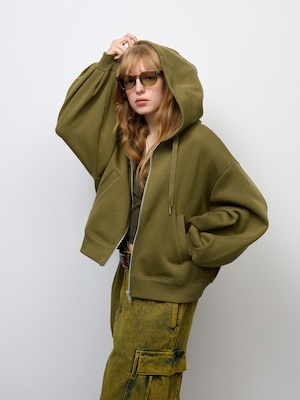 Sweat Balloon Sleeve Full-Zip Hoodie | UL