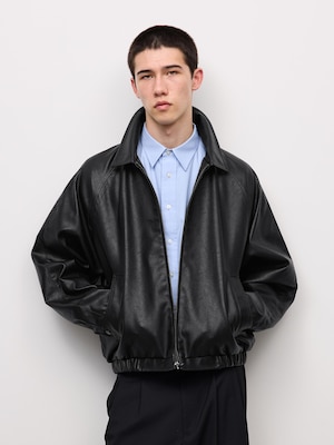Faux Leather Zip Jacket