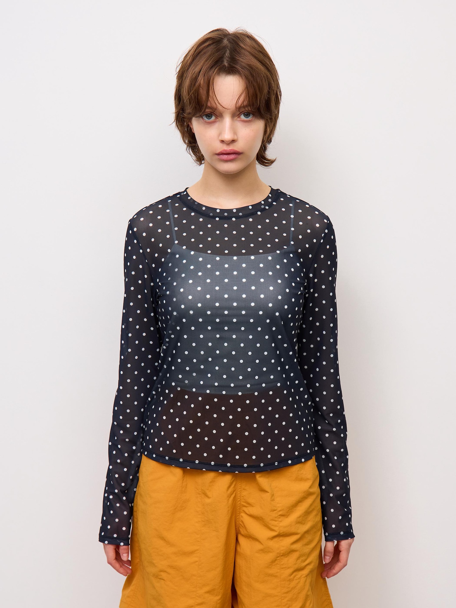 Women's Sheer Dot T-Shirt | Long | PF | GU US