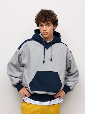 Heavy Weight Sweat Cocoon Hoodie | Bicolor2