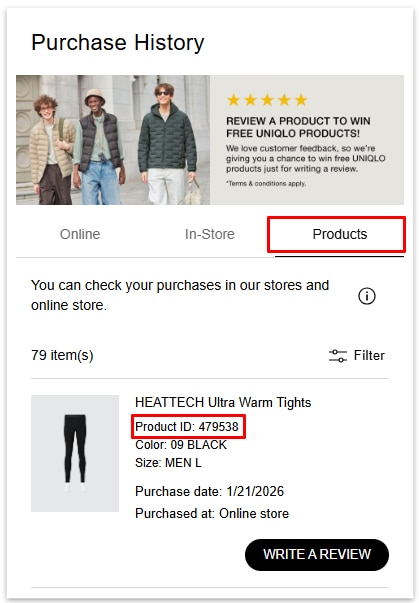 Combined purchase history for in-store and online purchases