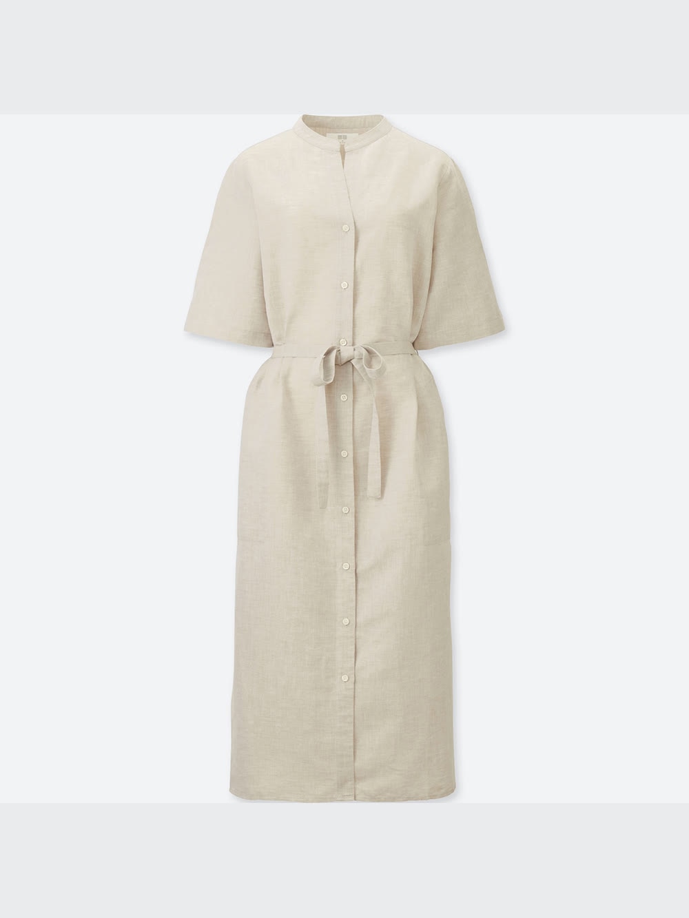 小物 @M UNIQLO（ユニクロ）の「リネンコットンシャツワンピース（半袖