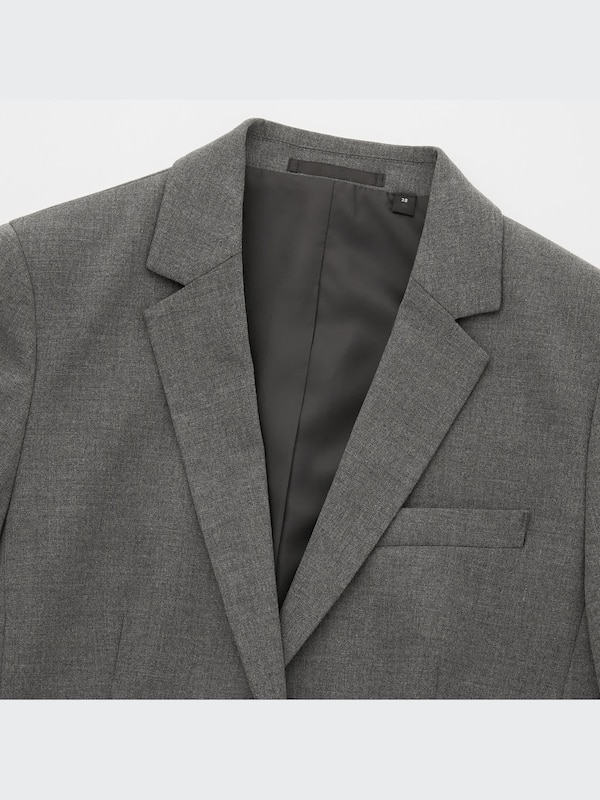 ストレッチテーラードジャケット（無地・ストライプ・2つボタン・ロング丈）20年秋冬モデル