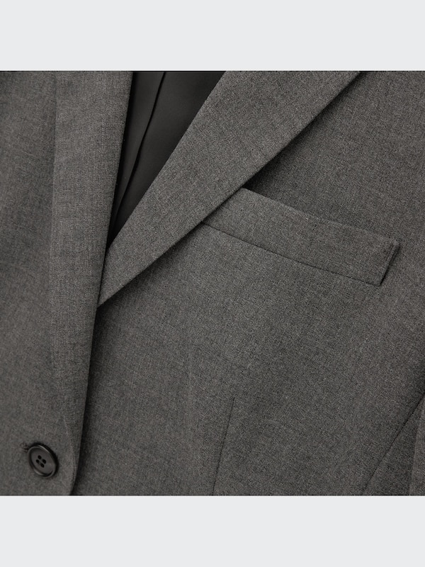 ストレッチテーラードジャケット（無地・ストライプ・2つボタン・ロング丈）20年秋冬モデル