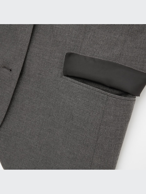 ストレッチテーラードジャケット（無地・ストライプ・2つボタン・ロング丈）20年秋冬モデル