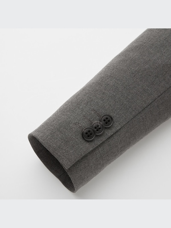 ストレッチテーラードジャケット（無地・ストライプ・2つボタン・ロング丈）20年秋冬モデル