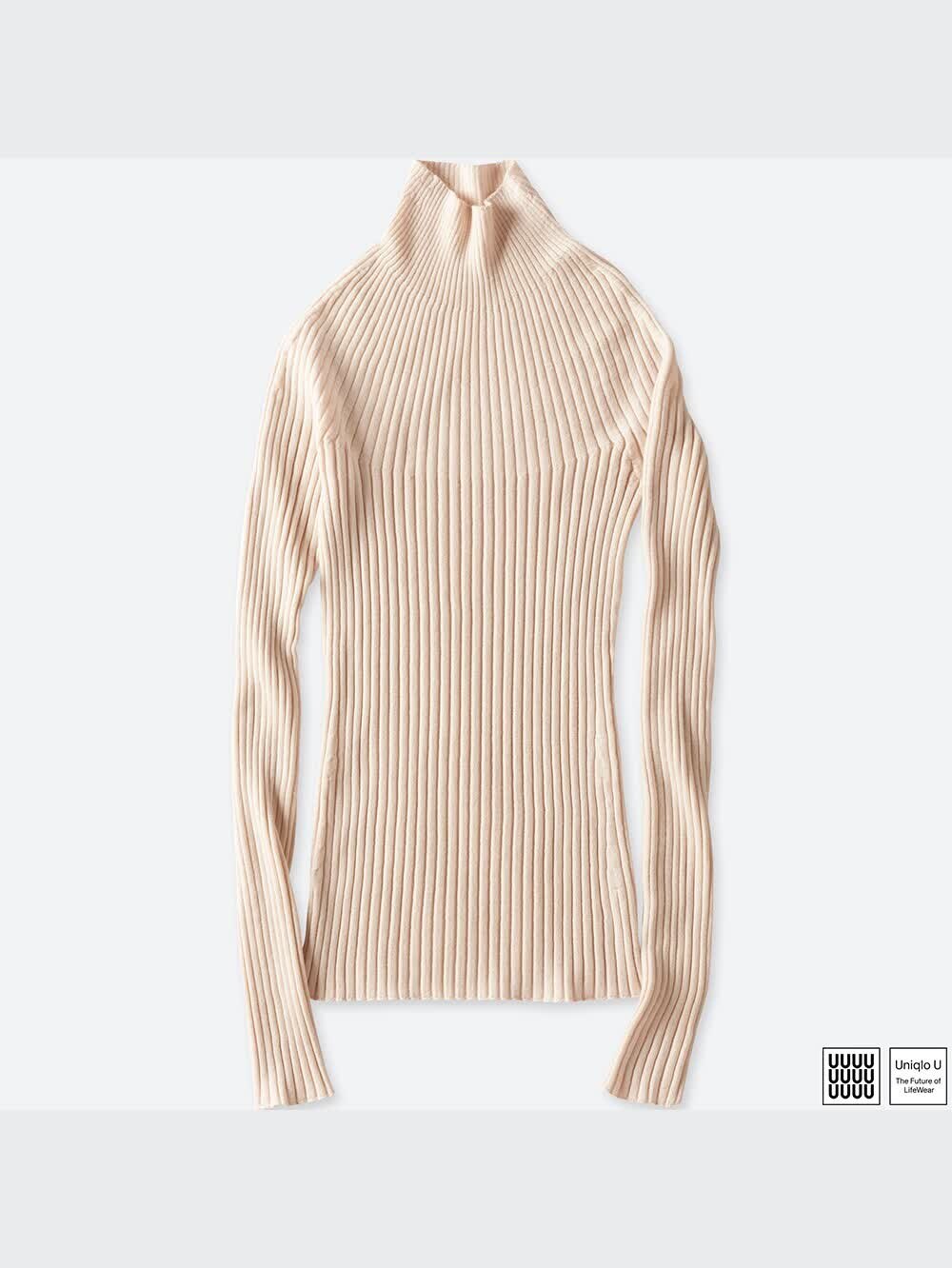 yuu☆ ユニクロ公式 | 3Dメリノリブモックネックセーター（長袖）のレビュー
