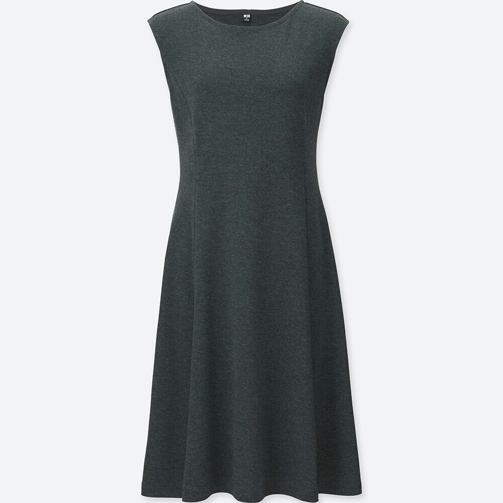 ライトポンチワンピース ノースリーブ 丈短め84 93cm ユニクロ