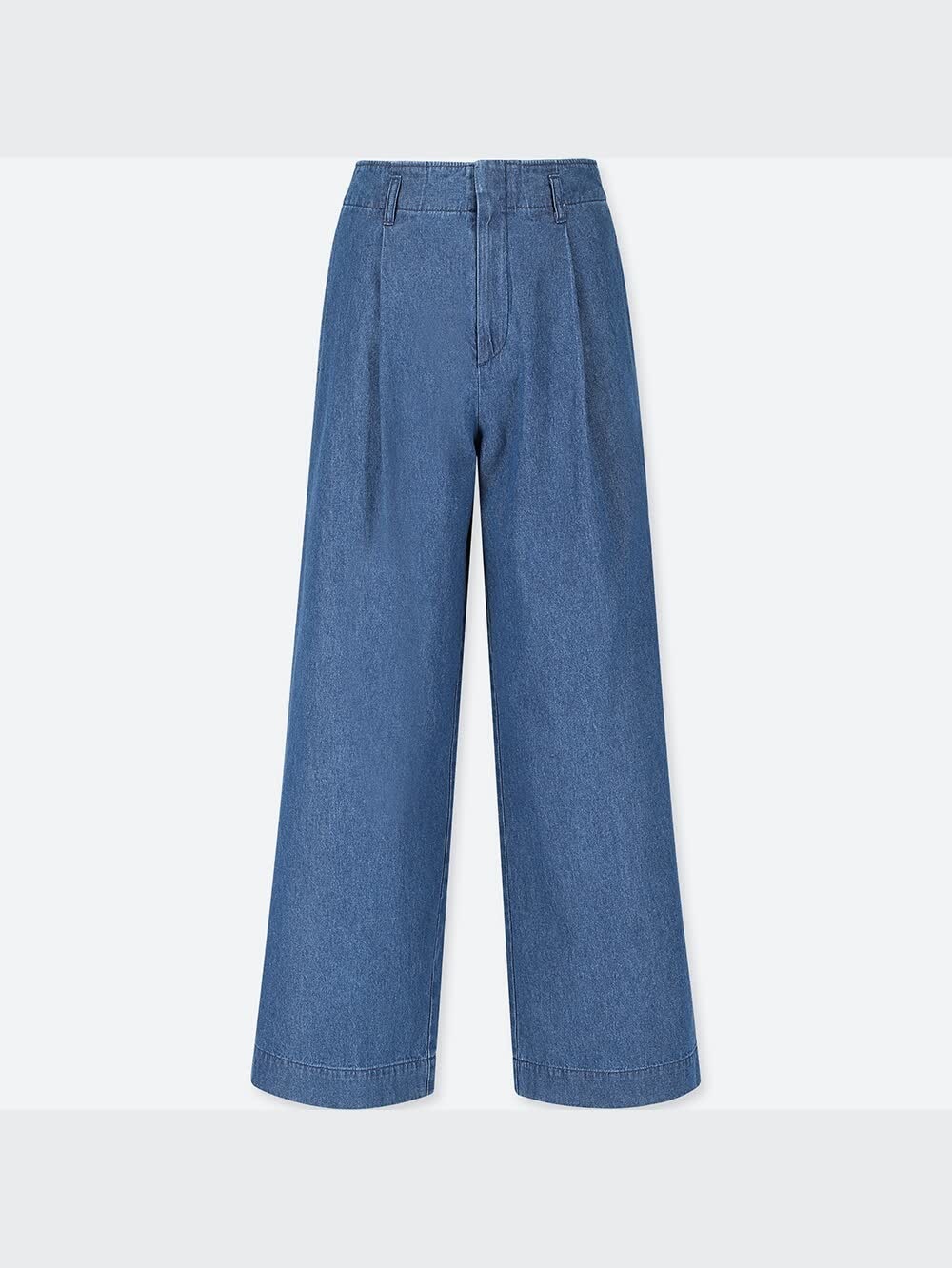 ユニクロ公式 | ハイウエストワイドパンツ（インディゴ・丈標準69