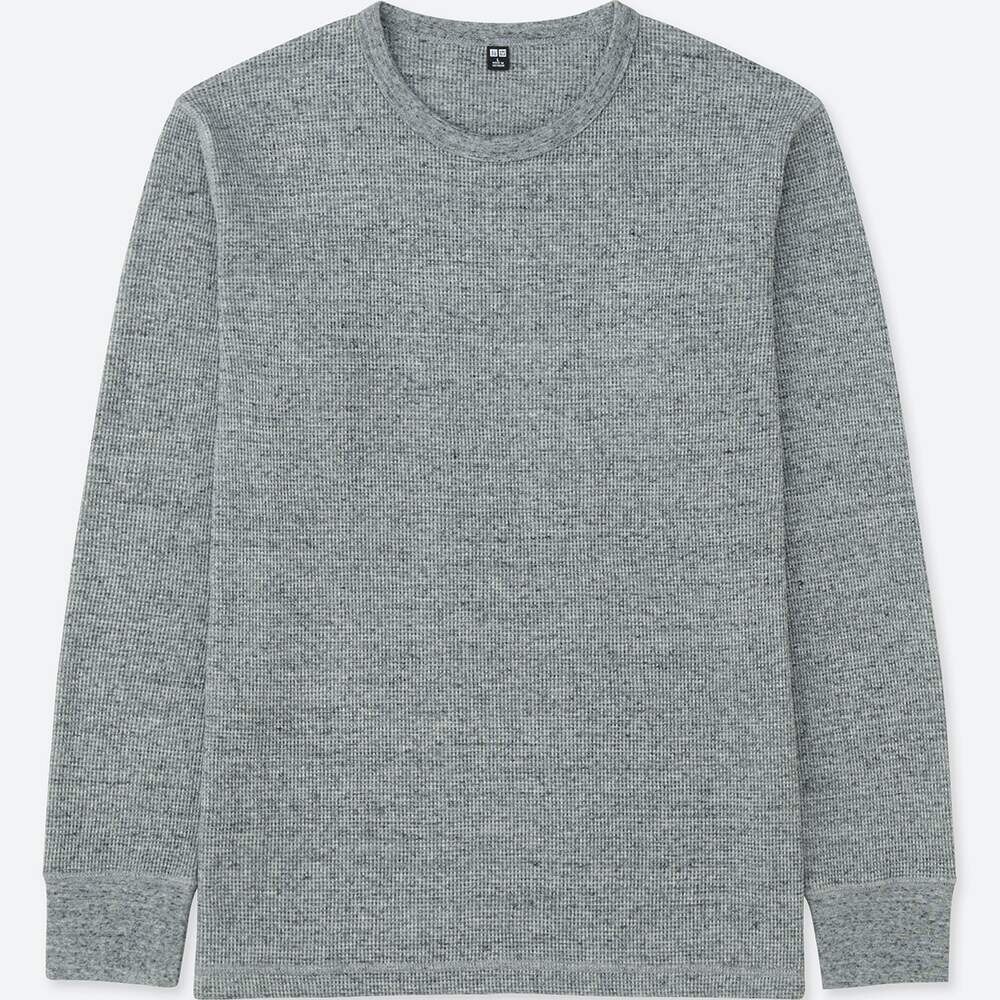 ワッフルクルーネックt 長袖 Men ユニクロ