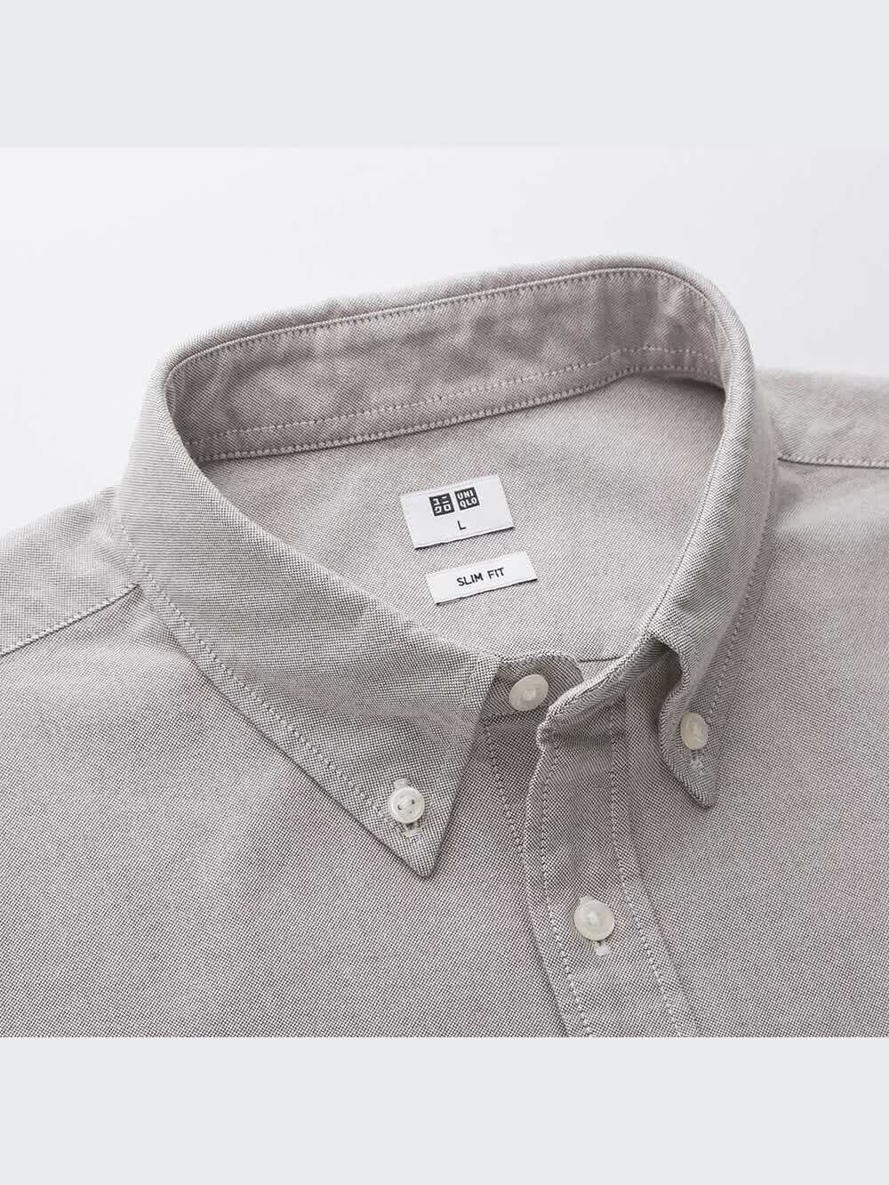 ユニクロ公式 | オックスフォードスリムフィットシャツ（ボタン