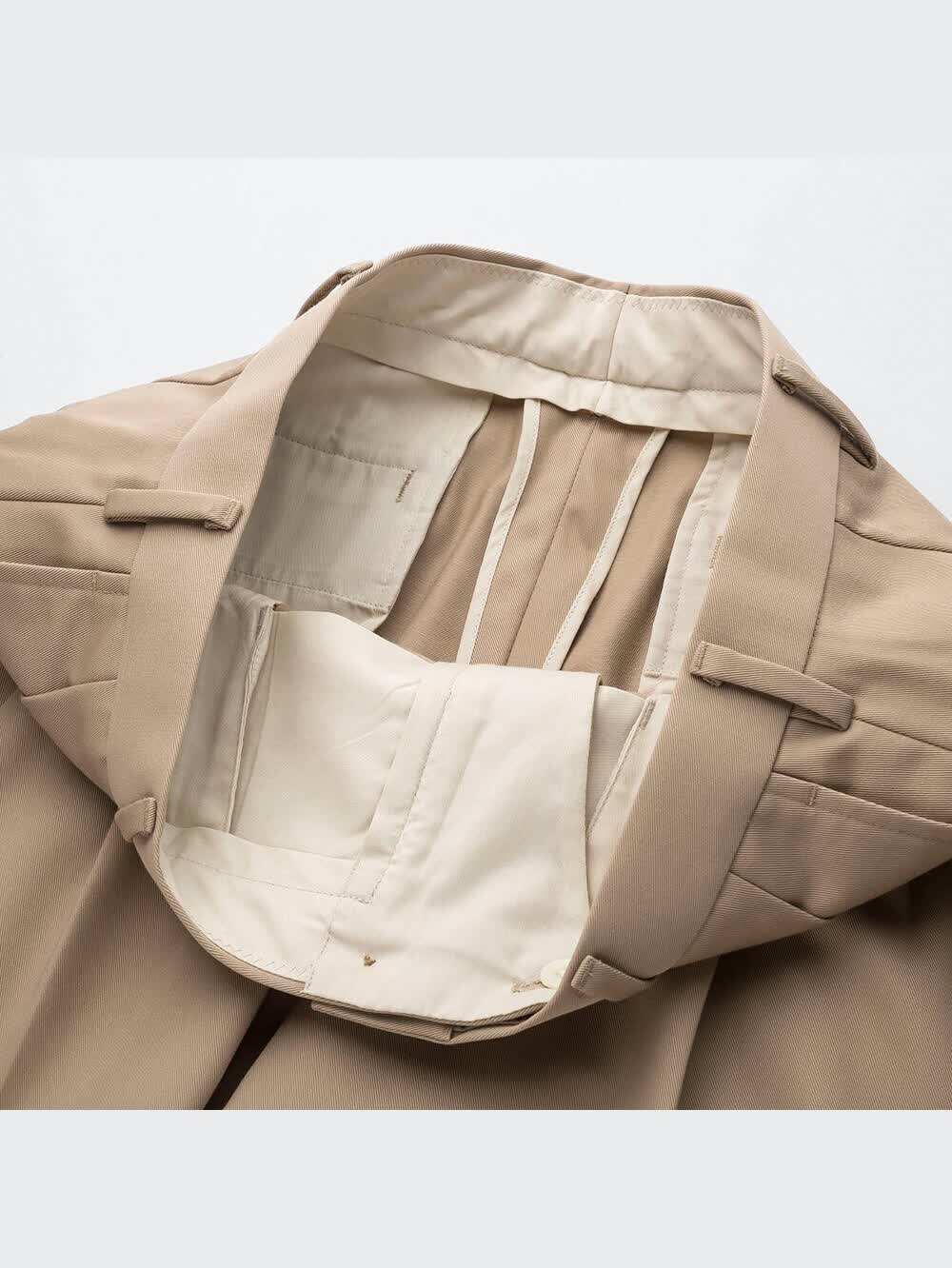 チノっち 高身長 綿混ワイドシルエットチノパンツ 丈長め・トールサイズ