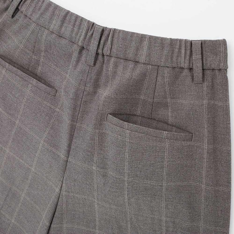 品質満点! UNIQLO ワイドクロップドパンツ チェック ダークグレー クロップドパンツ 品質満点! UNIQLO ワイドクロップドパンツ チェック ダークグレー クロップドパンツ