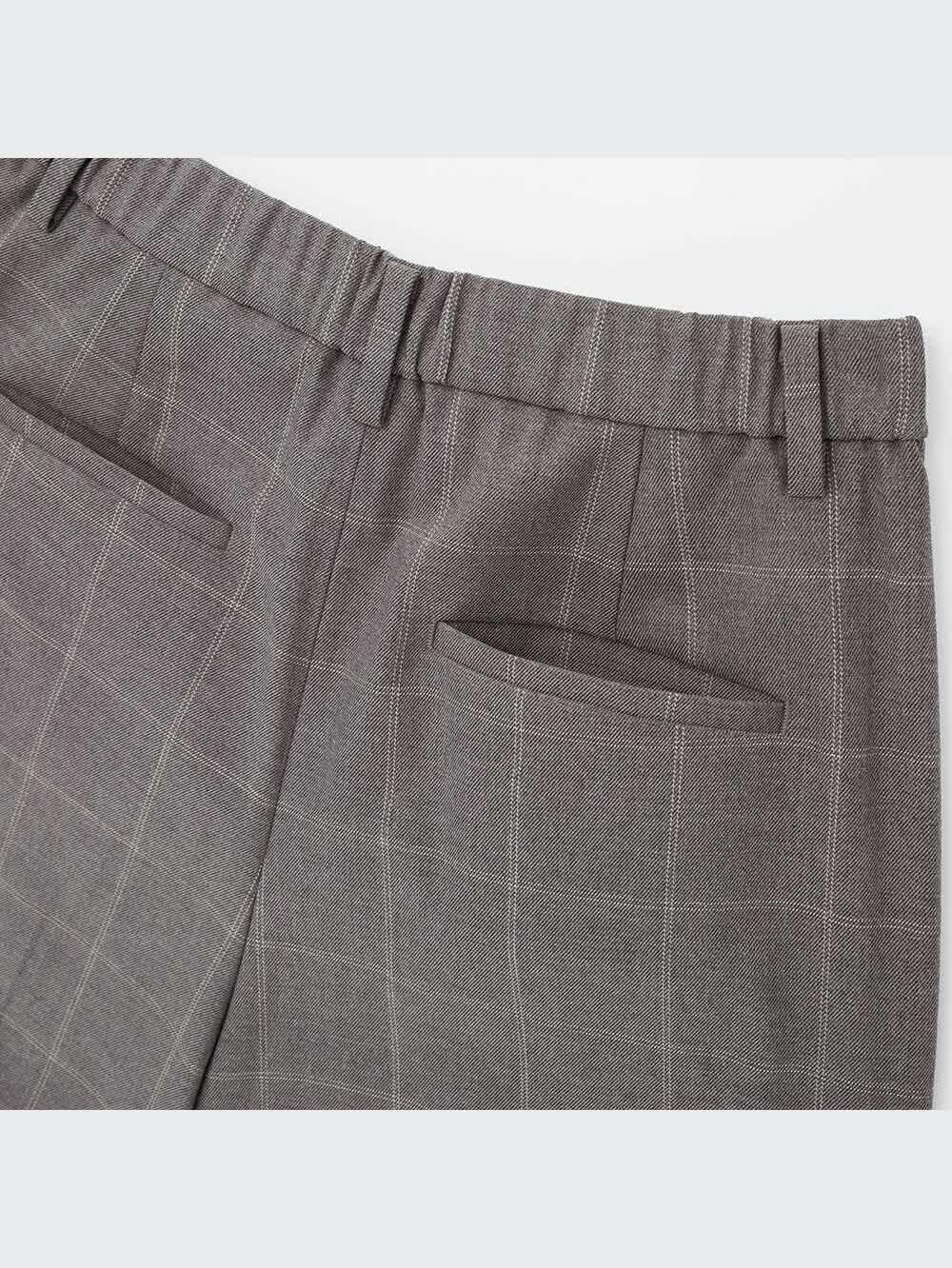 ユニクロ公式 | ワイドクロップドパンツ（チェック）