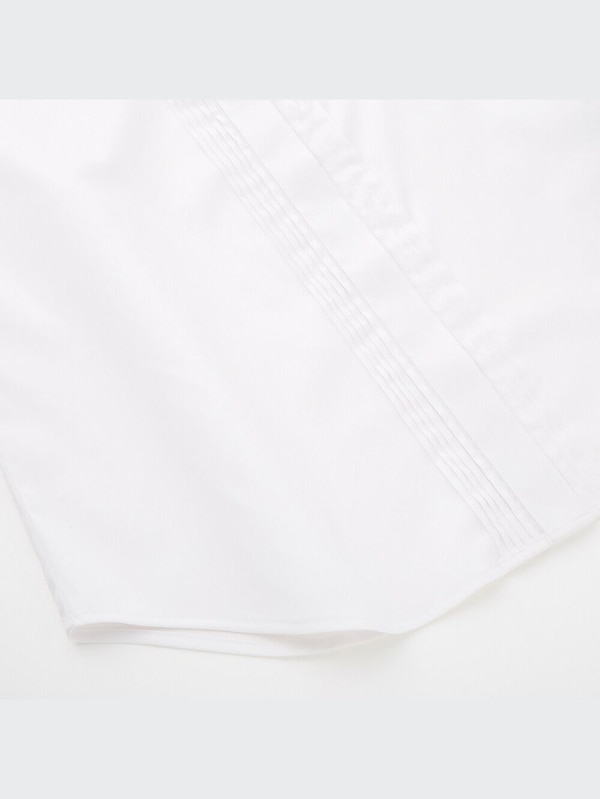 スーピマコットンストレッチピンタックシャツ（長袖）