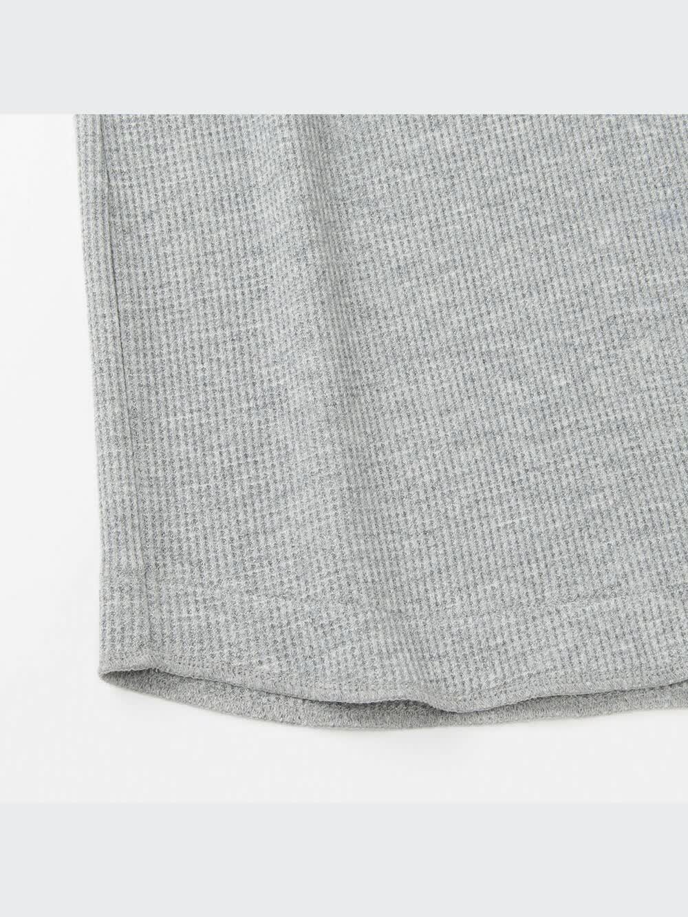 ちゅら✨ ユニクロ公式 | ワッフルヘンリーネックT（長袖）