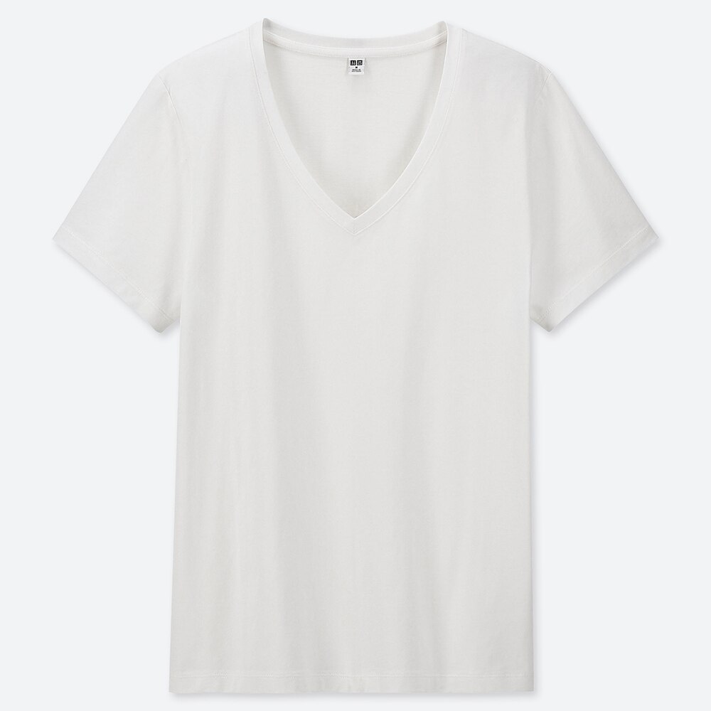 スーピマコットンvネックt 半袖 Women ユニクロ