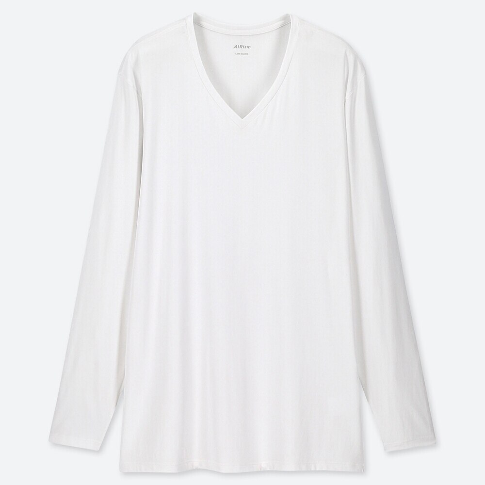 エアリズムvネックt 長袖 Men ユニクロ