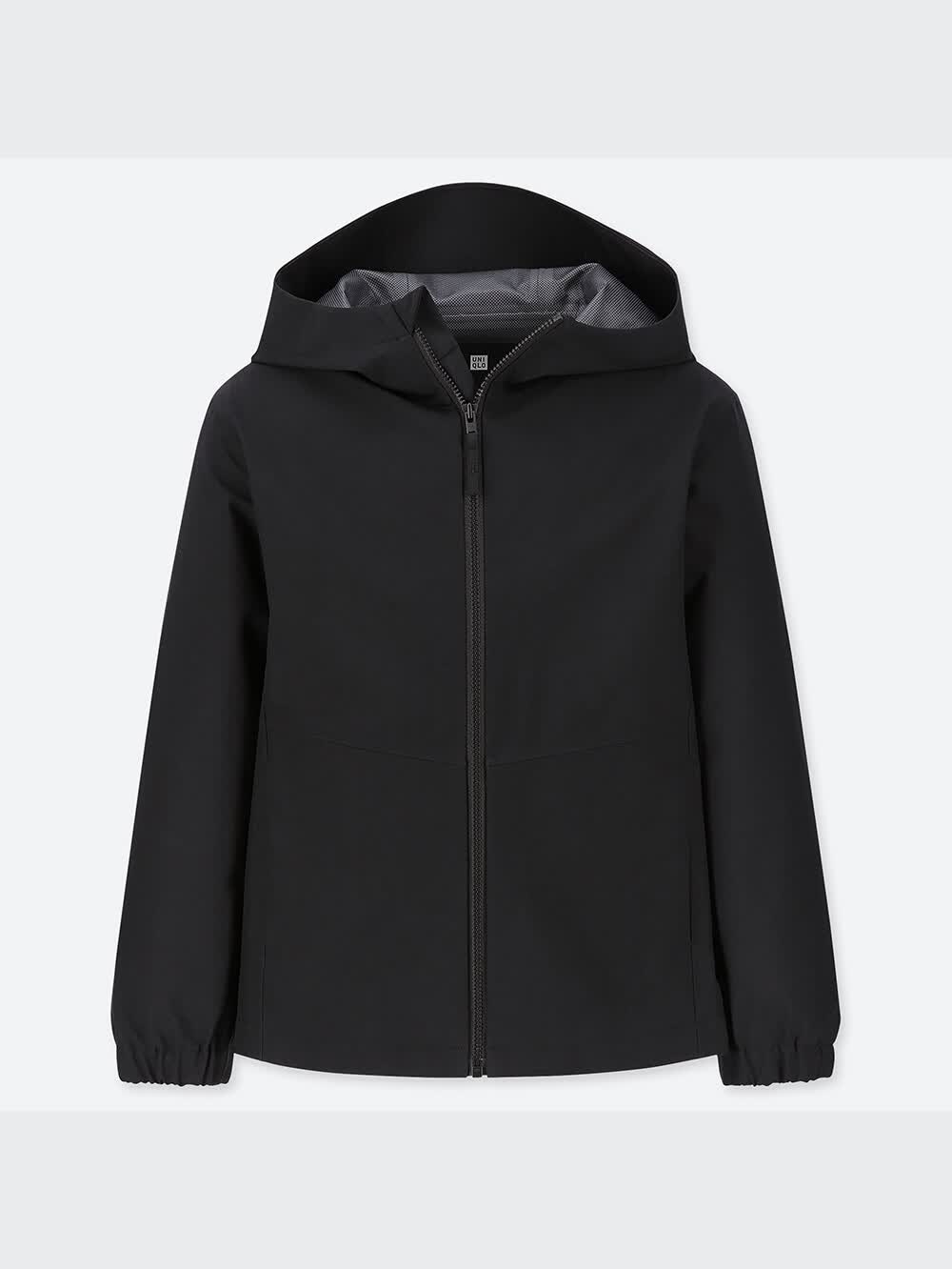 ユニクロc ブロックテックパーカ ブラック s UNIQLO - ユニクロ ブロックテックパーカー ブラック S 旧ロゴの