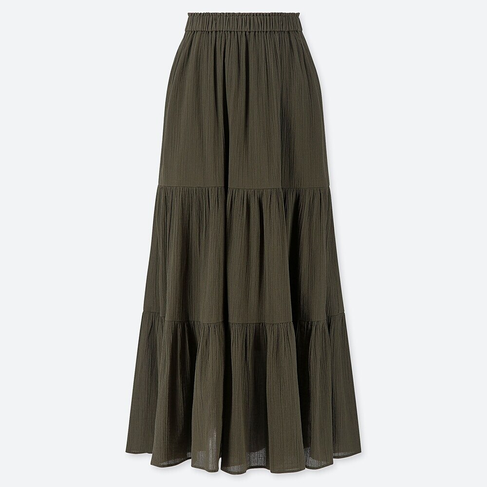 ティアードロングスカート 丈標準86 90cm Women ユニクロ ティアードロングスカート 丈標準86 90cm Women ユニクロ