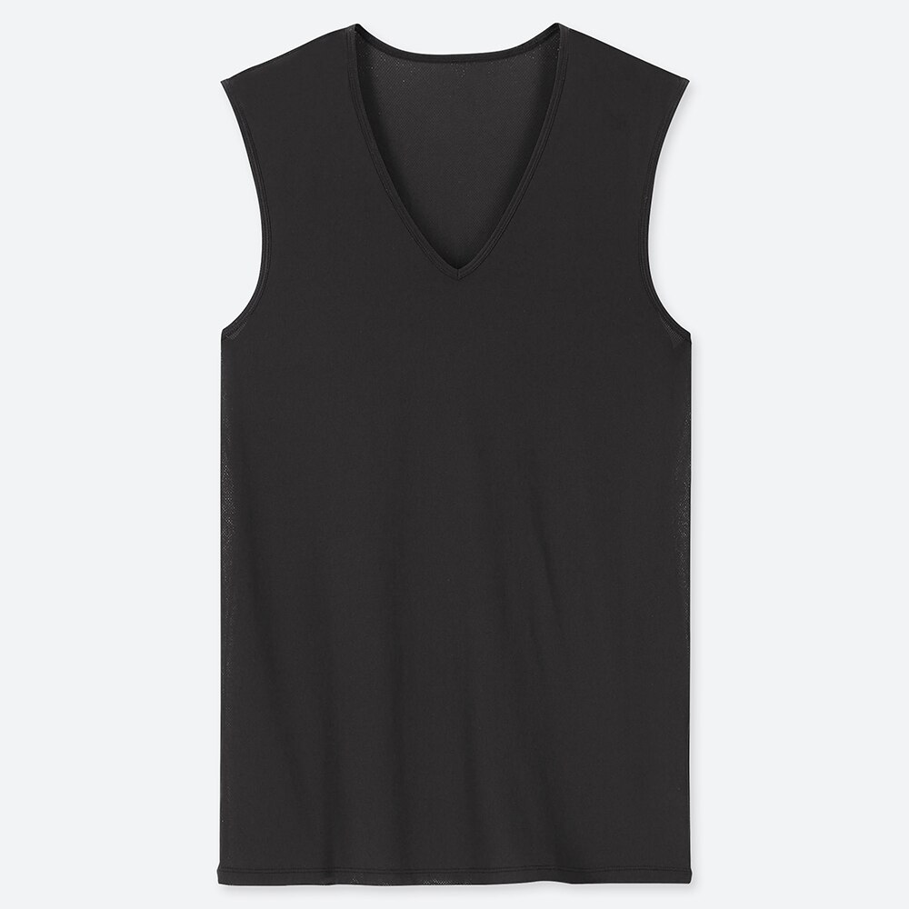 Uniqloのエアリズムマイクロメッシュvネックt シームレス ノースリーブ Stylehint