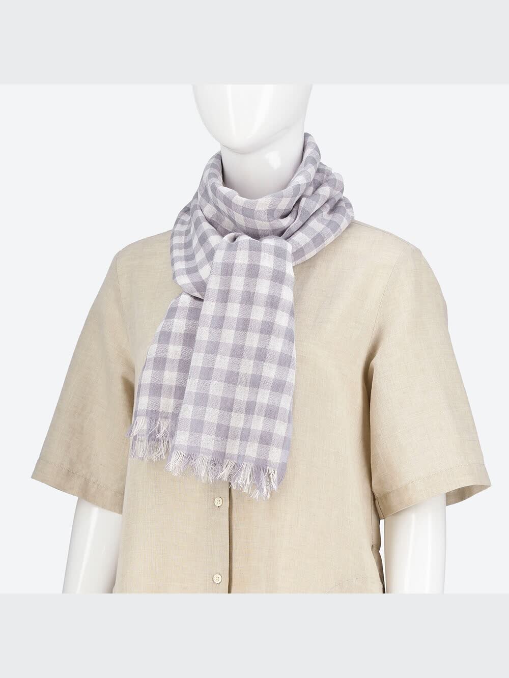 コットンリネン　ストール　ユニクロ UNIQLO（ユニクロ）の「コットンリネンストール＋E（ストール