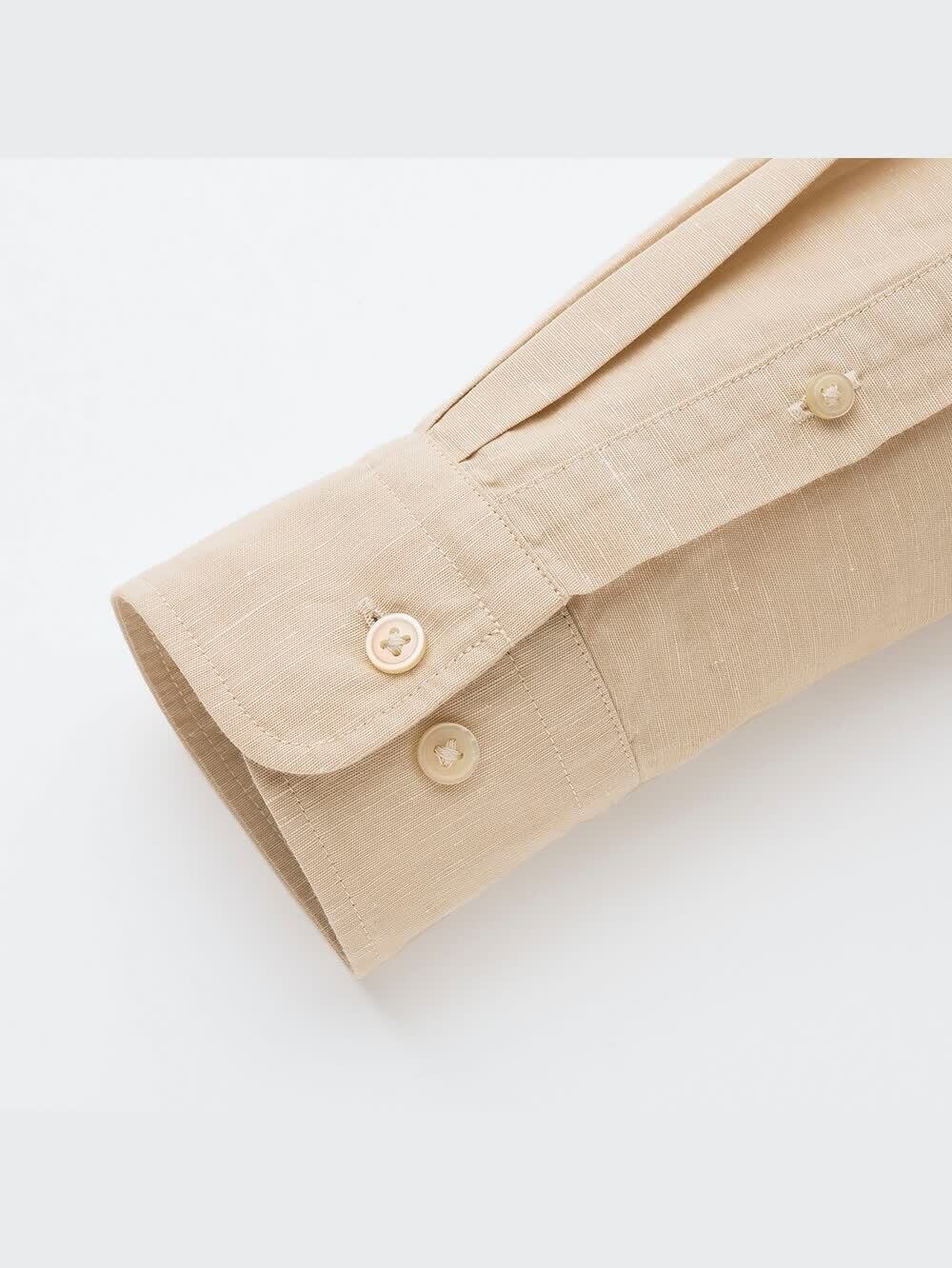 ユニクロ公式 | リネンコットンスタンドカラーシャツ（長袖）