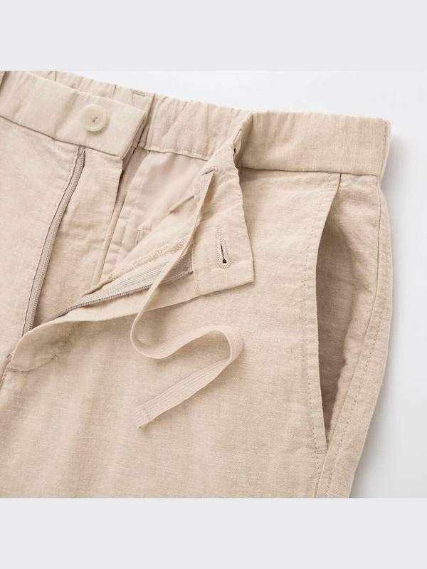 リネンブレンドショートパンツ（シャンブレー）