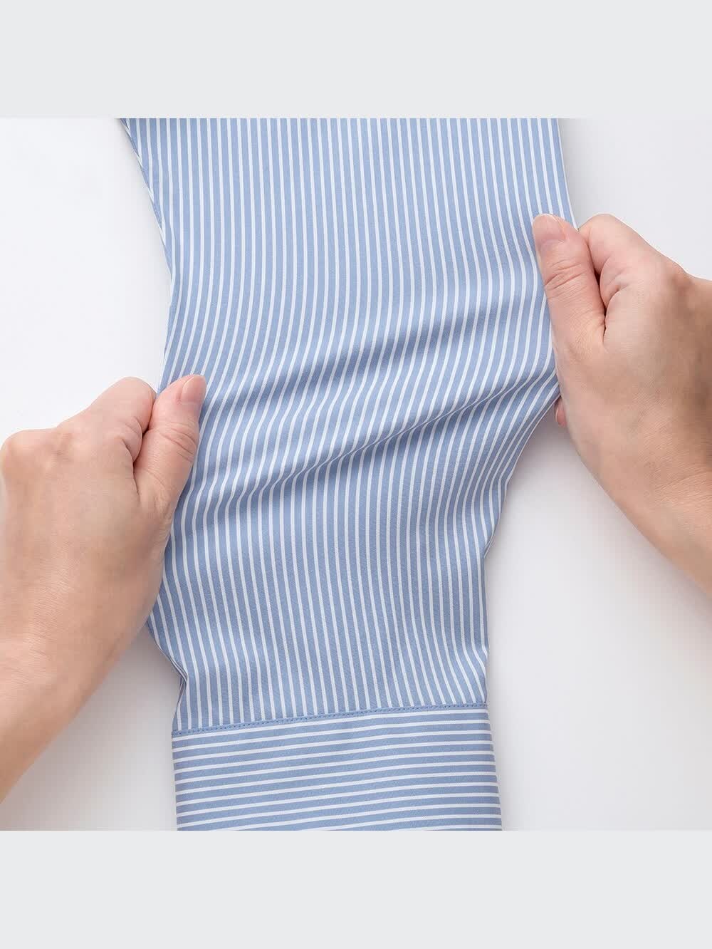 ユニクロ公式 | スーピマコットンストレッチストライプシャツ（7分袖）