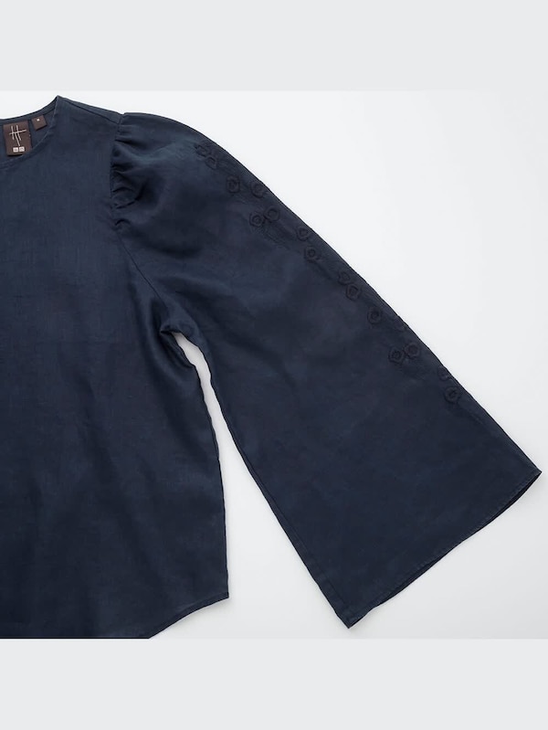 プレミアムリネンブラウス（長袖）