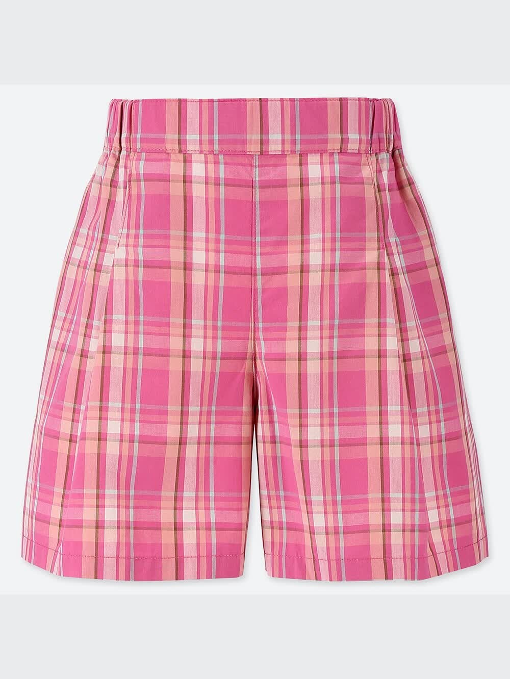 ユニクロ公式 | GIRLS イージーフレアショートパンツ（マドラスチェック）