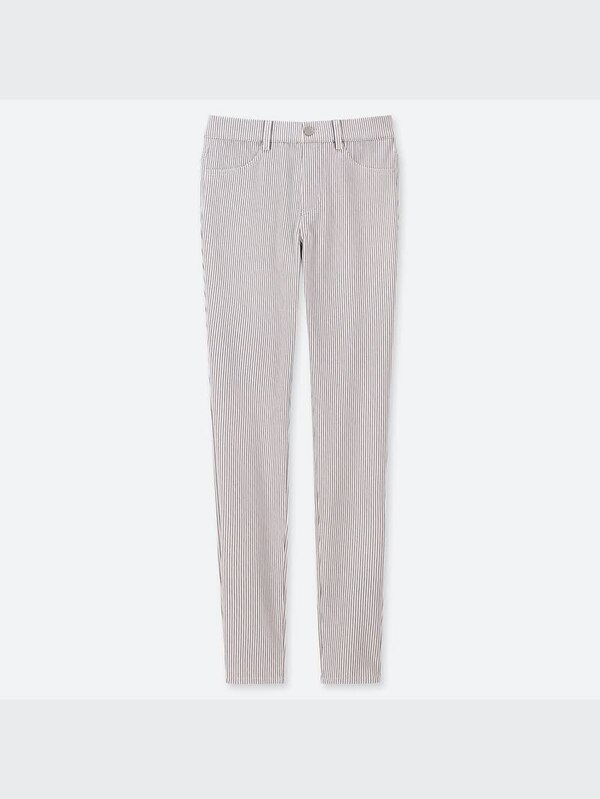 ウルトラストレッチプリントレギンスパンツ（ストライプ・丈長め74.5～76.5cm）