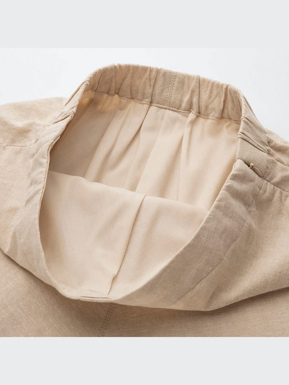 ユニクロ公式 | リネンコットンロングスカート（丈短め75～79cm）