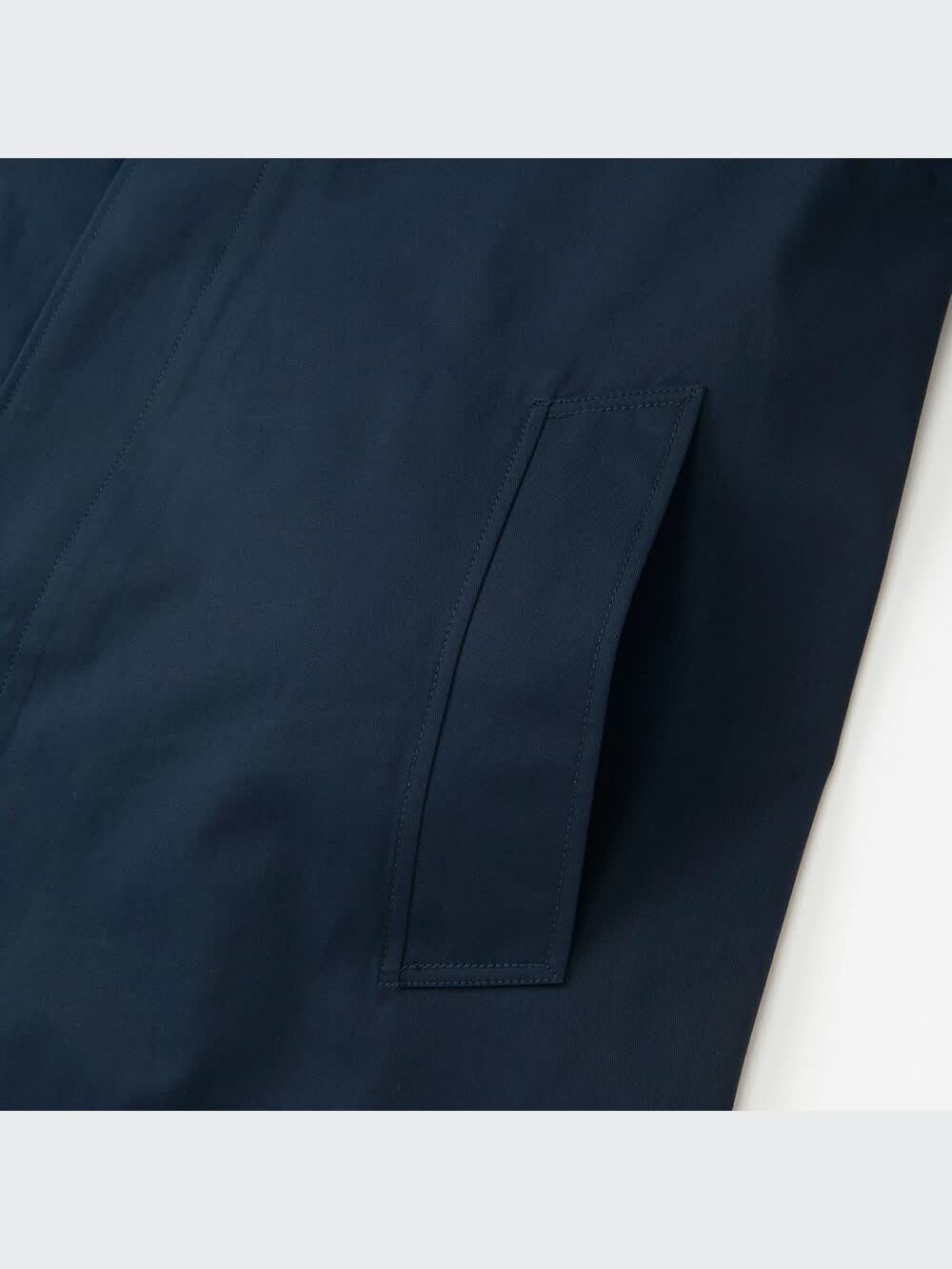 ユニクロ　ブロックテックステンカラーコート　ネイビー　S 　新品、未使用 UNIQLO - ブロックテック ステンカラーコート ネイビーの通販 by
