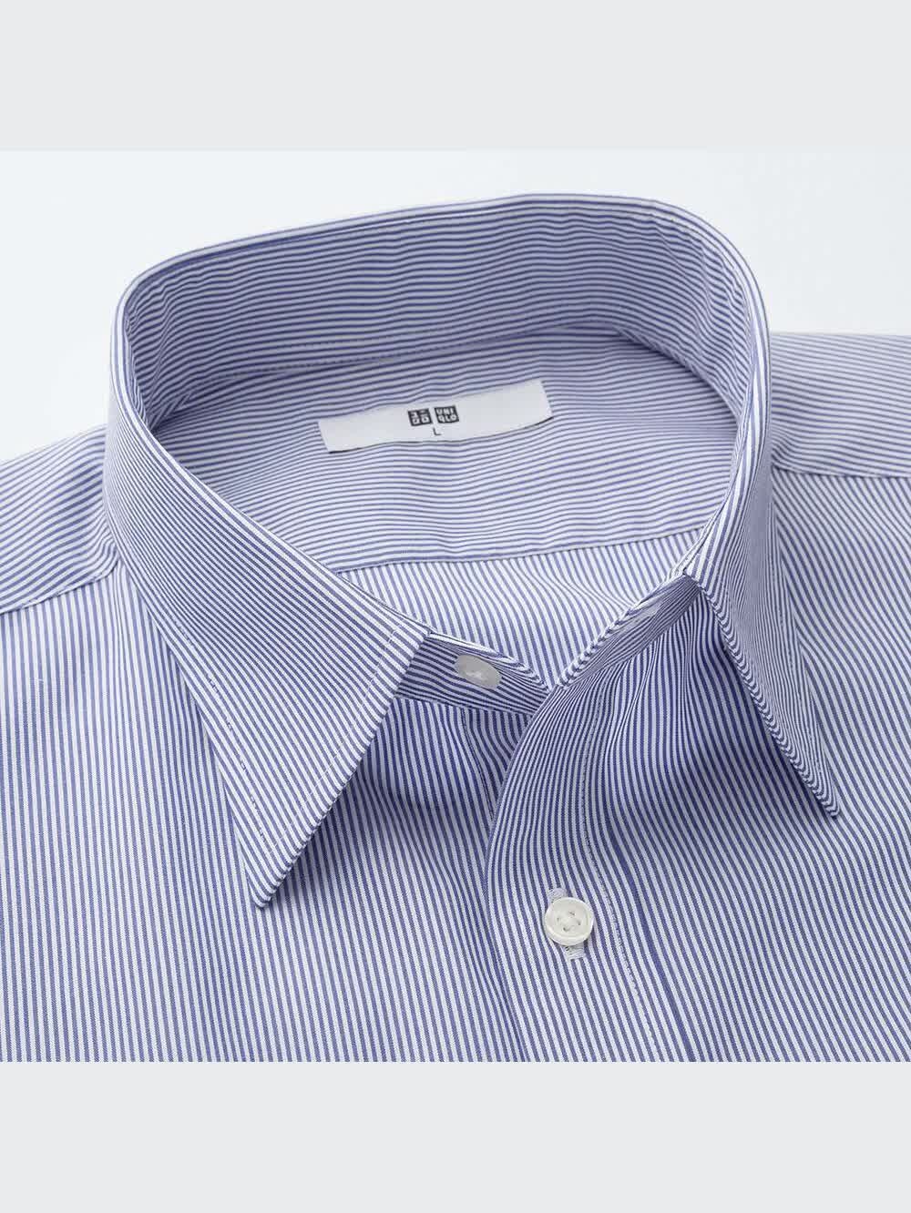 リボン ① ユニクロ公式 | ファインクロスストライプシャツ（レギュラーカラー