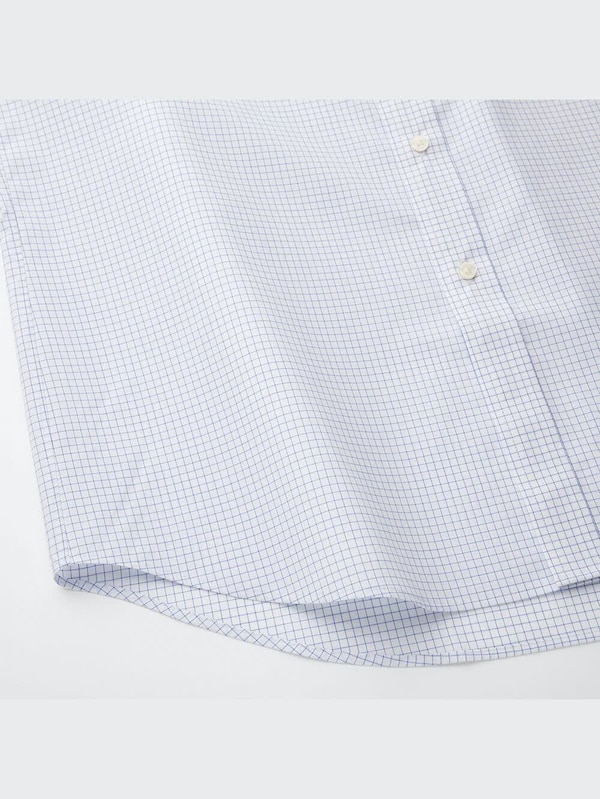 ファインクロスチェックシャツ（レギュラーカラー・長袖）