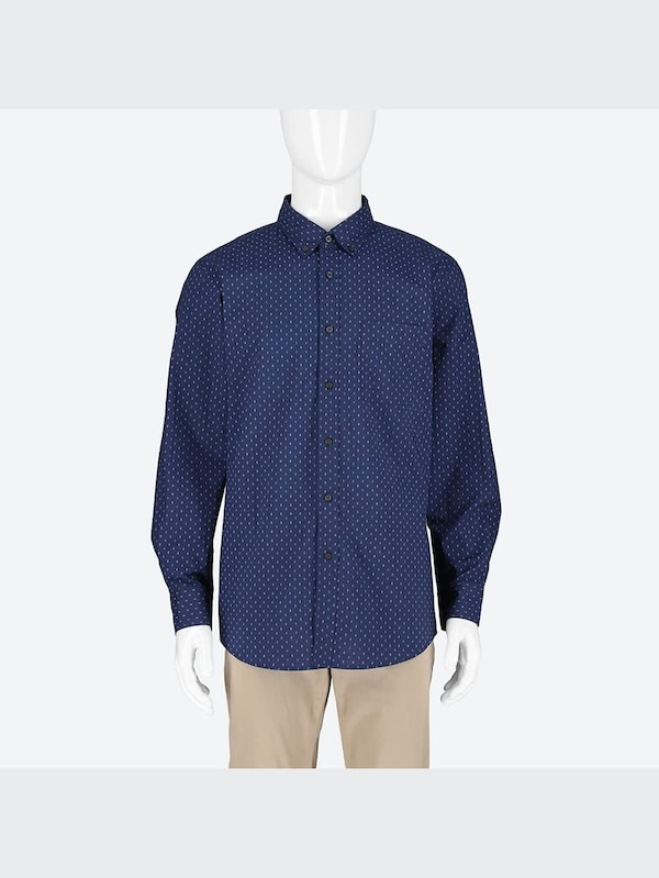 エクストラファインコットンブロードプリントシャツ（長袖）