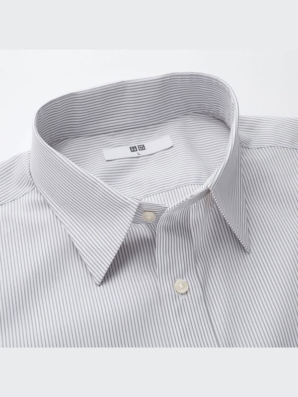 ドライイージーケアストライプシャツ（レギュラーカラー・半袖）