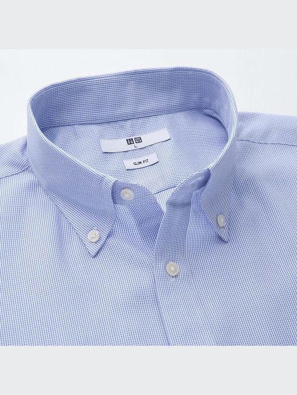 ドライイージーケアドビースリムフィットシャツ（ボタンダウンカラー・半袖）