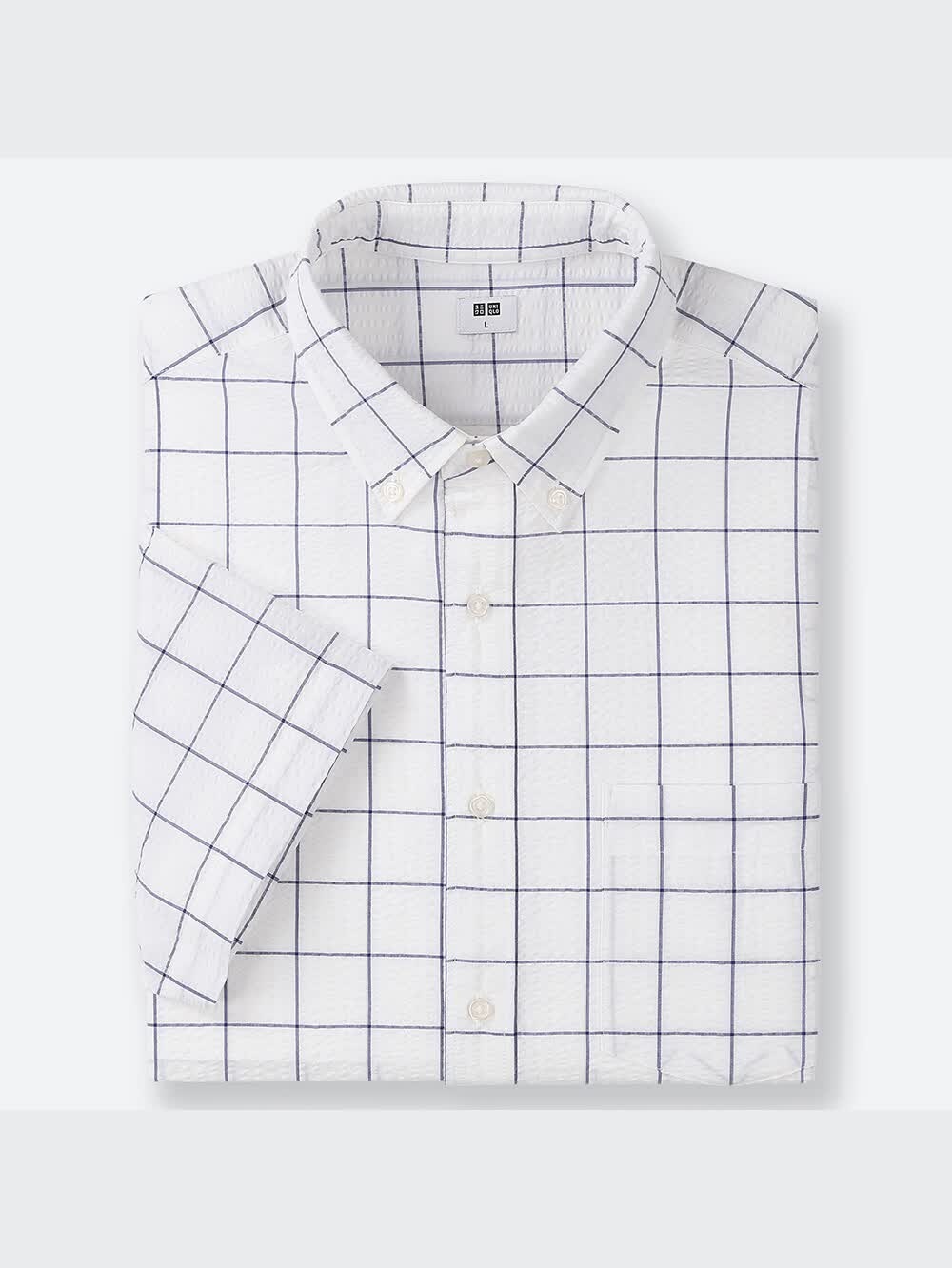 ユニクロ公式 | ドライシアサッカーチェックシャツ（ボタンダウン