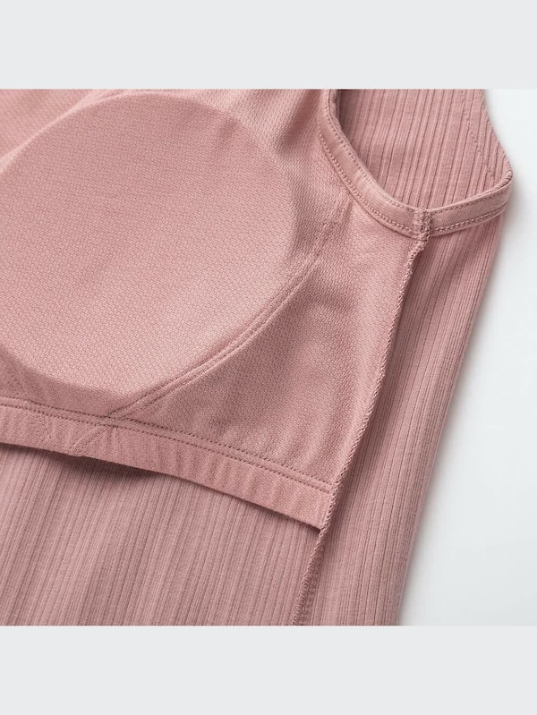 リラックスラウンジリブワンピース（パッド付き・ノースリーブ）