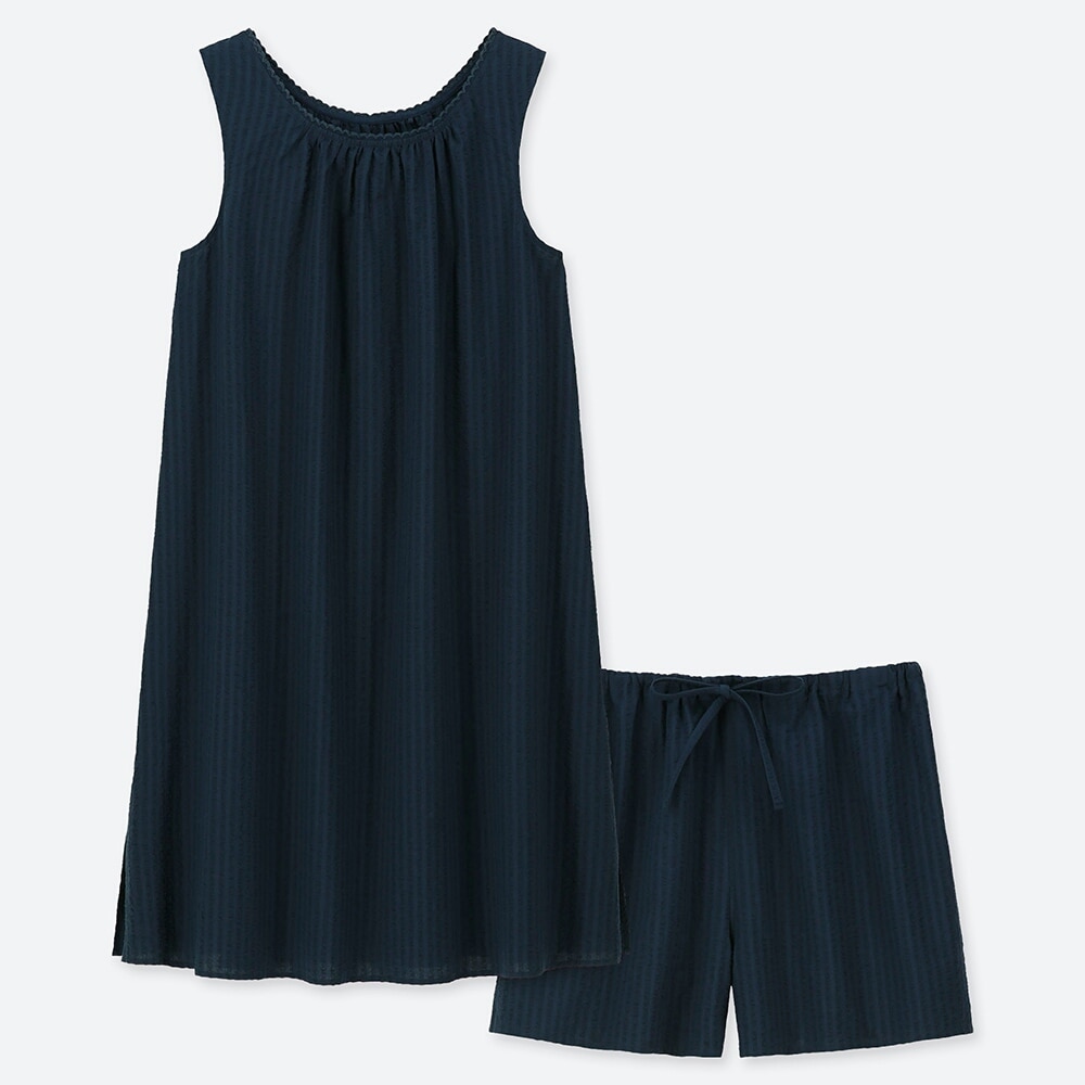Uniqloのライトコットンパジャマドレスセット ノースリーブ Stylehint