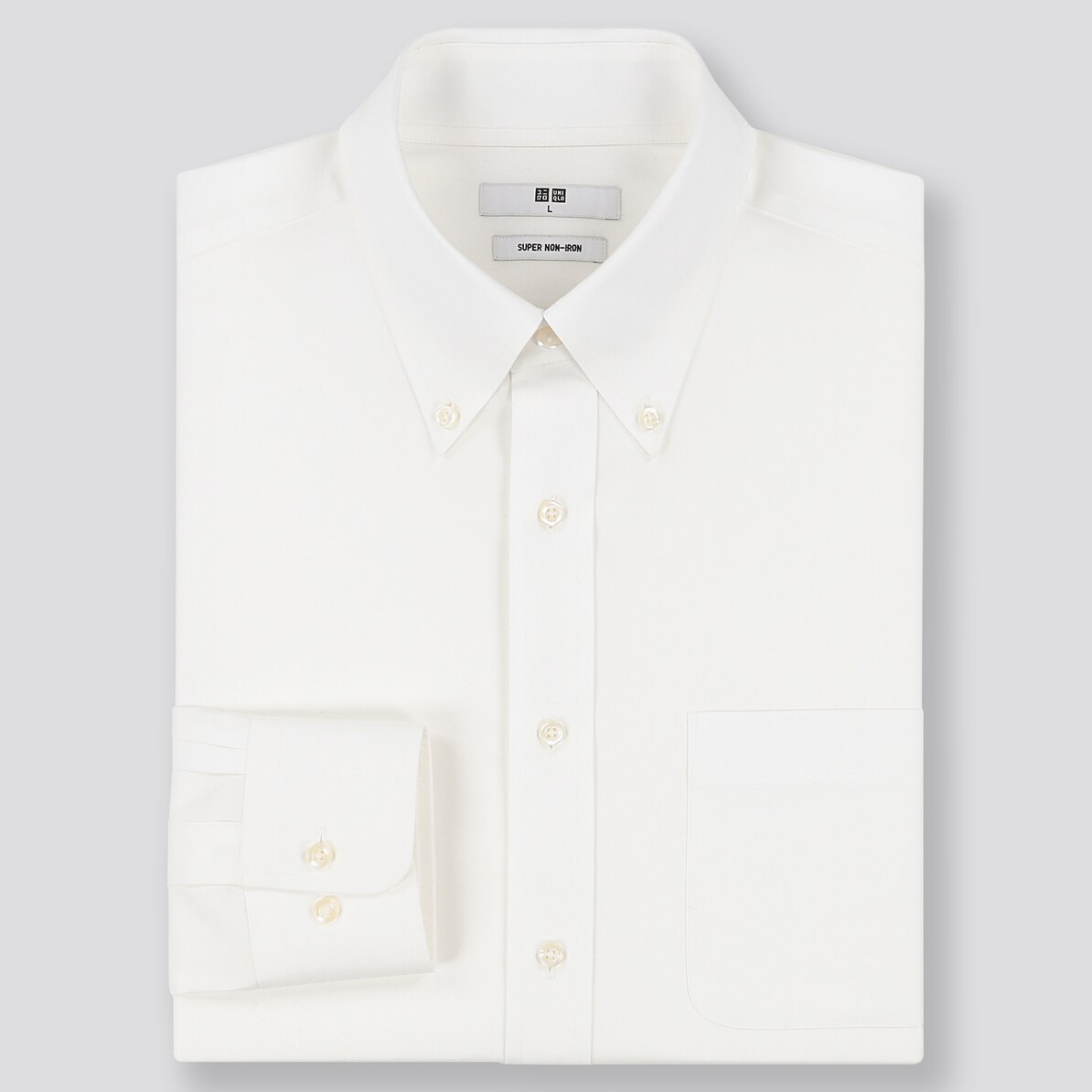 スーパーノンアイロンシャツ ボタンダウンカラー Mサイズ 長袖 Men ユニクロ